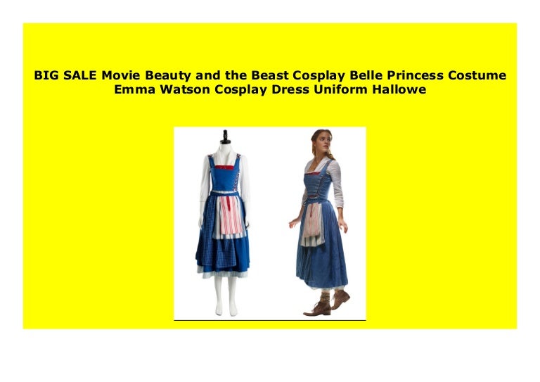 New Movie Beauty And The Beast Cosplay Belle Princess Costume Emma W