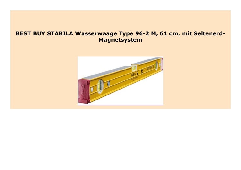 Big Discount Stabila Wasserwaage Type 96 2 M 61 Cm Mit Seltenerd Ma