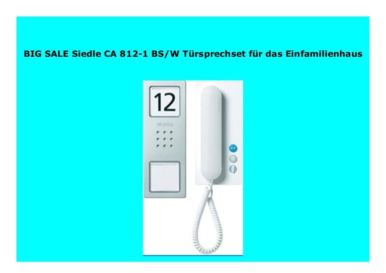 HOT SALE Siedle CA 812-1 BS/W T rsprechset f r das ...