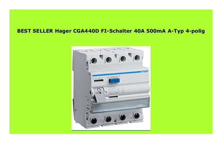 SELL Hager CGA440D FI-Schalter 40A 500mA A-Typ 4-polig 345