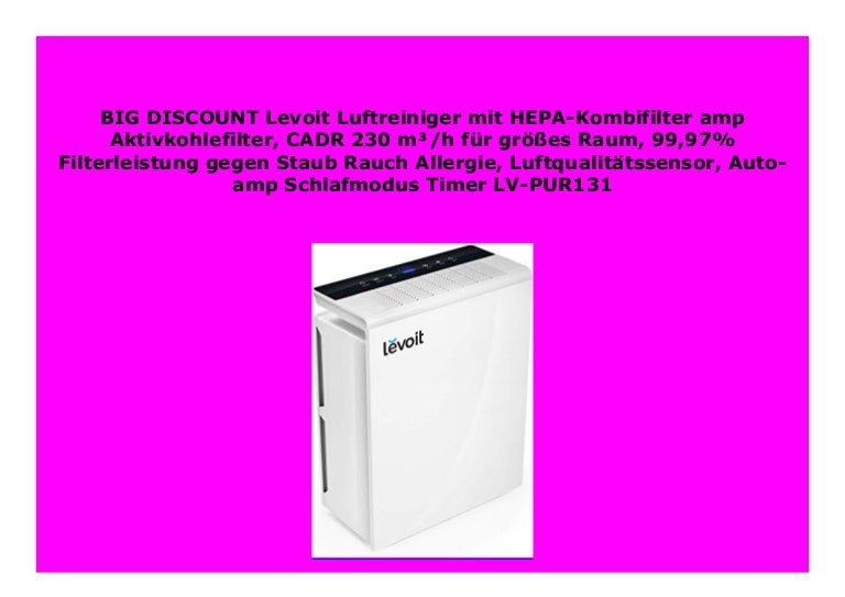 Big Sale Levoit Luftreiniger Mit Hepa Kombifilter Amp Aktivkohlefil