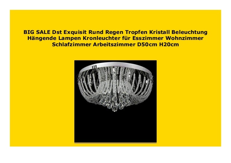 Big Discount Dst Exquisit Rund Regen Tropfen Kristall Beleuchtung H N