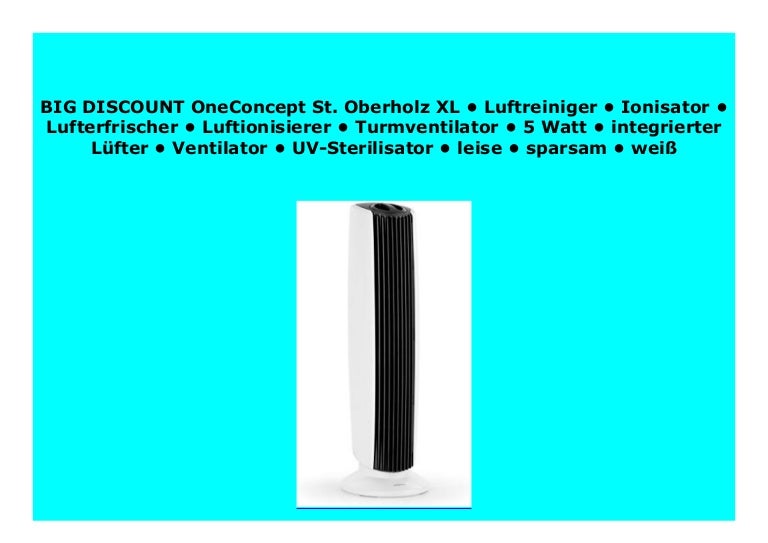 Best Buy Oneconcept St Oberholz Xl Luftreiniger Ionisator Luft