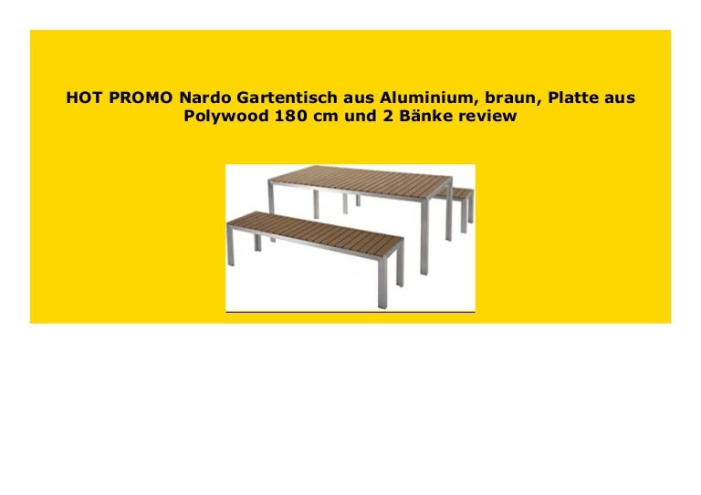 HOT SALE Nardo Gartentisch aus Aluminium, braun, Platte aus Polywood