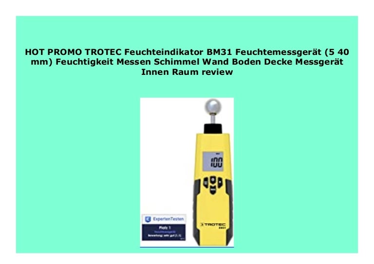 New Trotec Feuchteindikator Bm31 Feuchtemessger T 5 40 Mm Feuchti