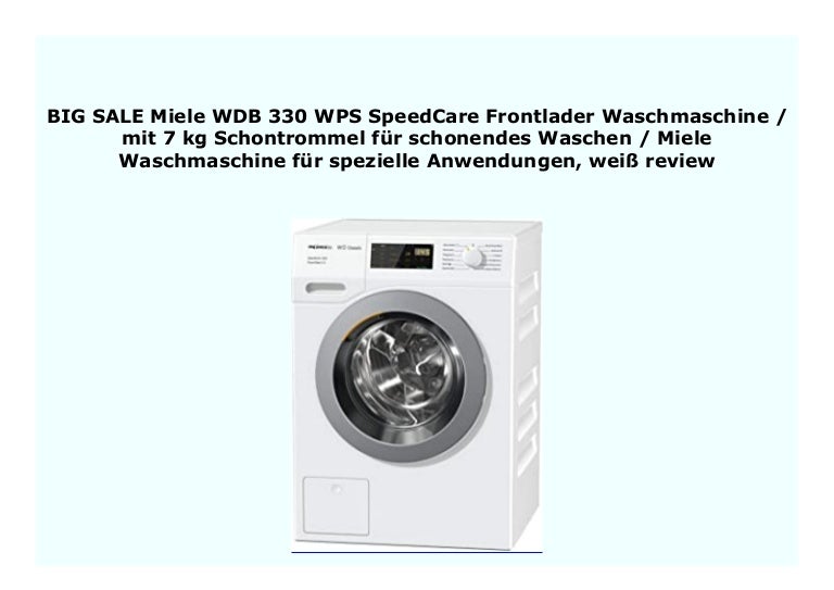 Miele Wdb 330 Wps Speedcare Nachfolger BEST BUY Miele WDB 330 WPS SpeedCare Frontlader Waschmaschine / mit 7…