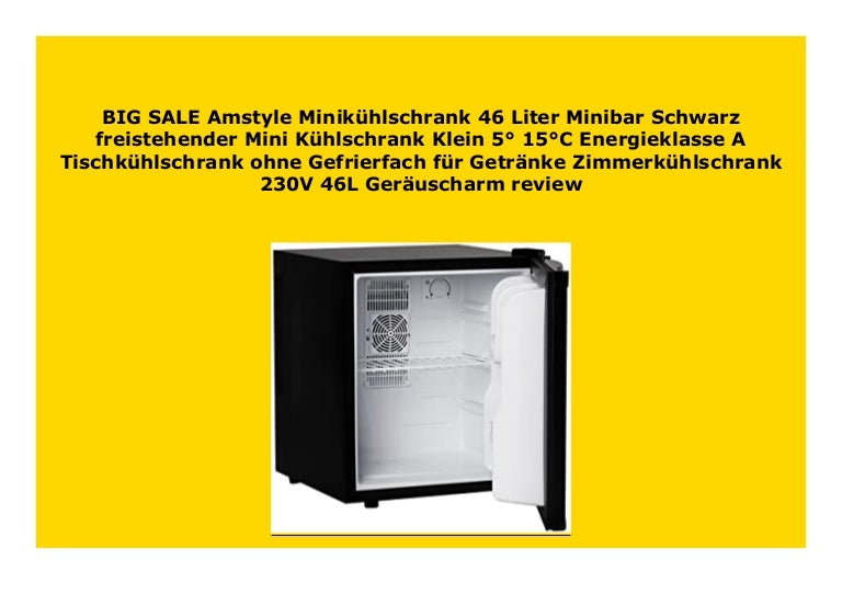 SELL Amstyle Minik hlschrank 46 Liter Minibar Schwarz freistehender M…