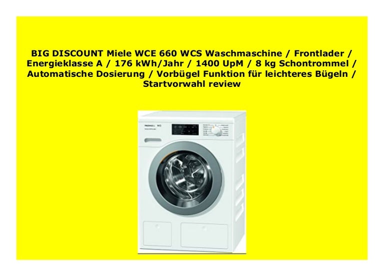 New Miele Wce 660 Wcs Waschmaschine Frontlader Energieklasse A