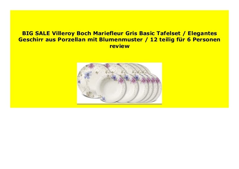 Hot Sale Villeroy Boch Mariefleur Gris Basic Tafelset Elegantes G