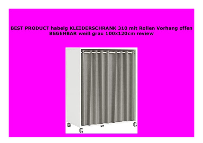 Big Sale Habeig Kleiderschrank 310 Mit Rollen Vorhang Offen Begehb