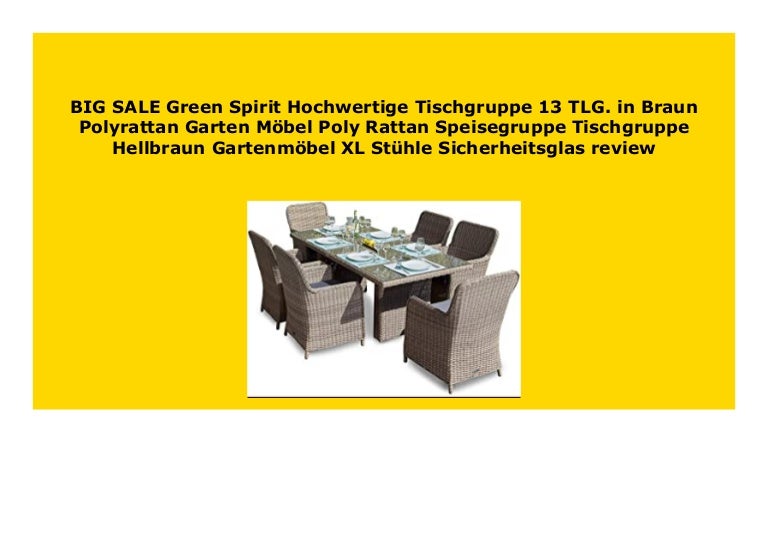 Best Buy Green Spirit Hochwertige Tischgruppe 13 Tlg In Braun Polyra