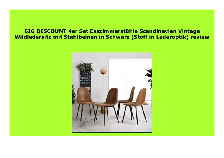New 4er Set Esszimmerst Hle Scandinavian Vintage Wildledersitz Mit St