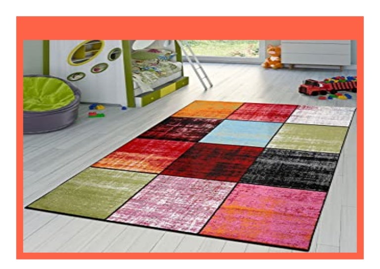 Best Buy T T Design Teppich Karo Rot Schwarz Grau Gr N Pink Meliert M