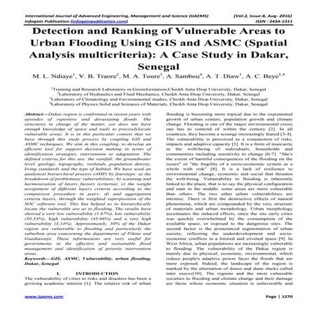 detection and ranking of vulnerable areas to urban flooding using gis and asm...