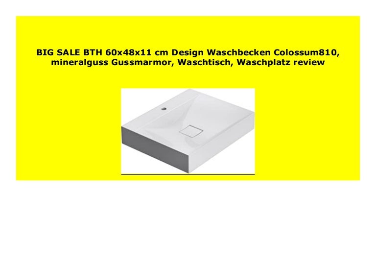 Discount Bth 60x48x11 Cm Design Waschbecken Colossum810 Mineralguss
