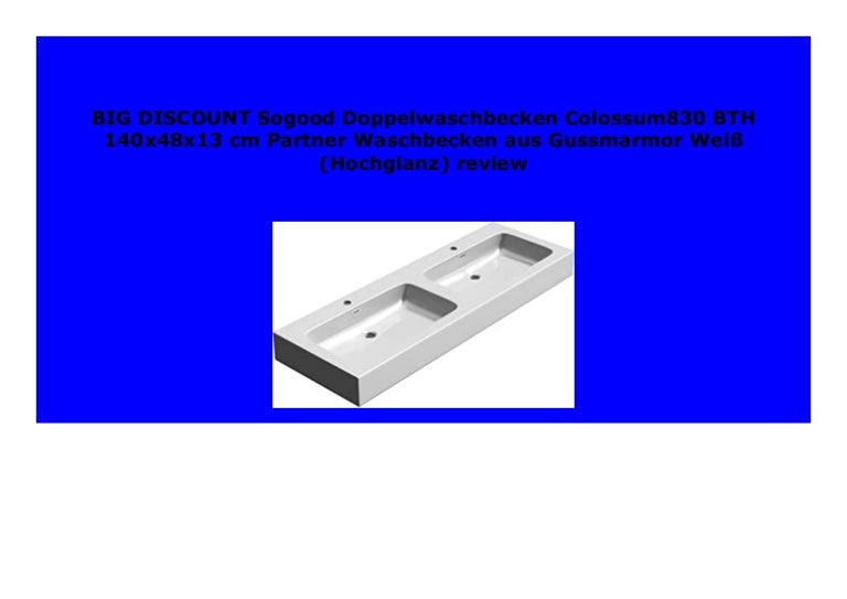 New Sogood Doppelwaschbecken Colossum830 Bth 140x48x13 Cm Partner Wa