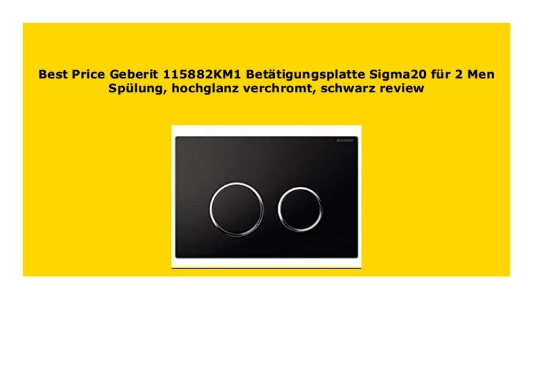 Geberit Sigma 20 Betatigungsplatte Fur 2 Mengen Spulung Schwarz