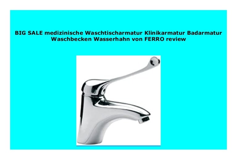 BEST PRODUCT medizinische Waschtischarmatur Klinikarmatur Badarmatur