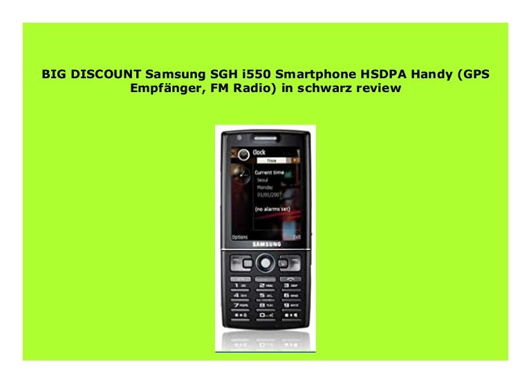 Best Price Samsung Sgh I550 Smartphone Hsdpa Handy Gps Empf Nger Fm