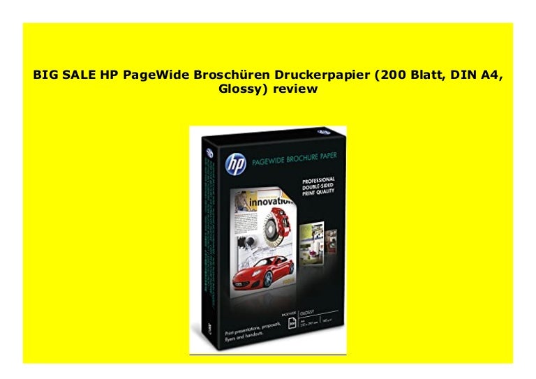 Sell Hp Pagewide Brosch Ren Druckerpapier 0 Blatt Din Glossy