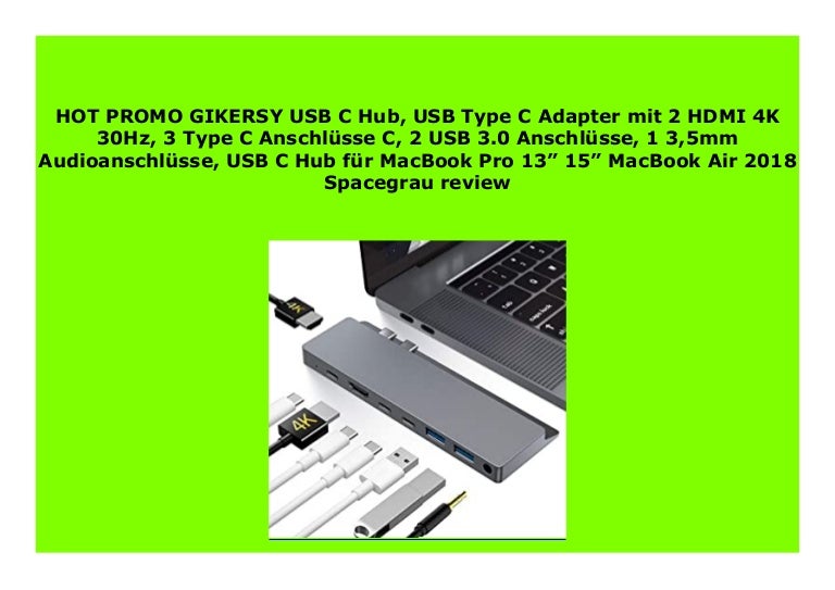 GIKERSY USB C Hub, USB Type C Adapter 