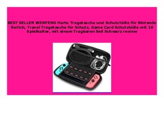 Big Discount WENFENG Harte Tragetasche und Schutzh�lle f�r Nintendo Switch, Travel Tragetasche f�r Schutz, Game Card Schutzh�lle mit 10 Spielhalter, mit einem Tragbaren Seil Schwarz review 984