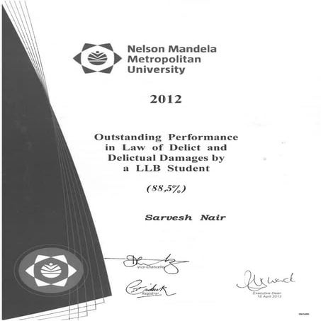 OUSTANDING PERFORMANCE DELICT