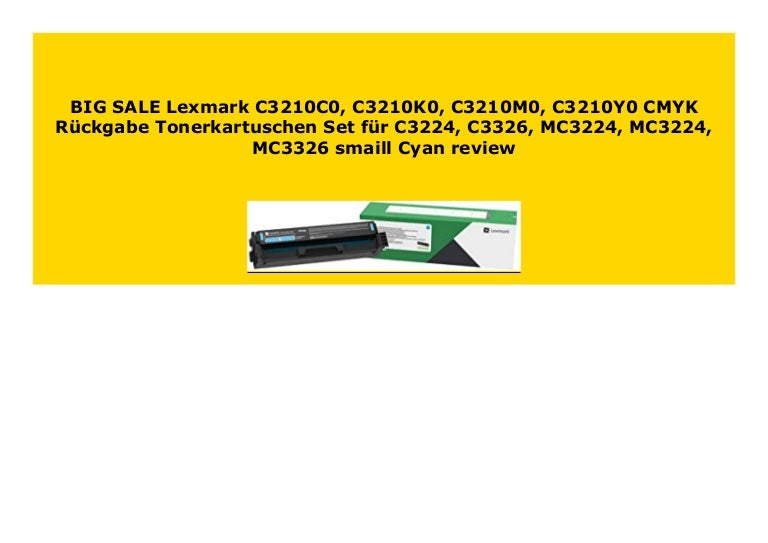 BEST BUY Lexmark C3210C0, C3210K0