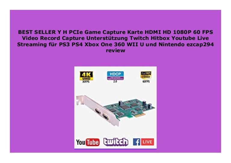 New Y H Pcie Game Capture Karte Hdmi Hd 1080p 60 Fps Video Record Cap