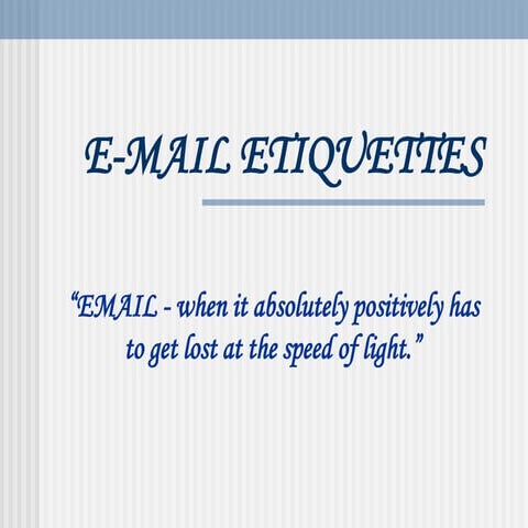 Email etiquette