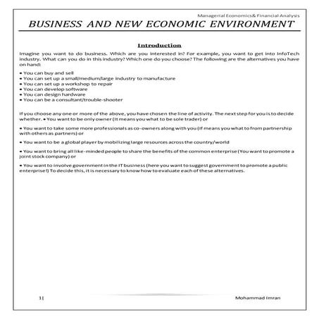 16 Form of Business organisation