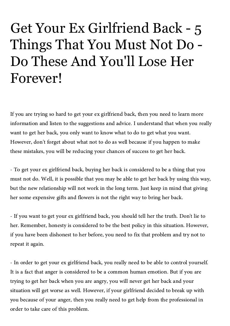 best gift to give your ex girlfriend