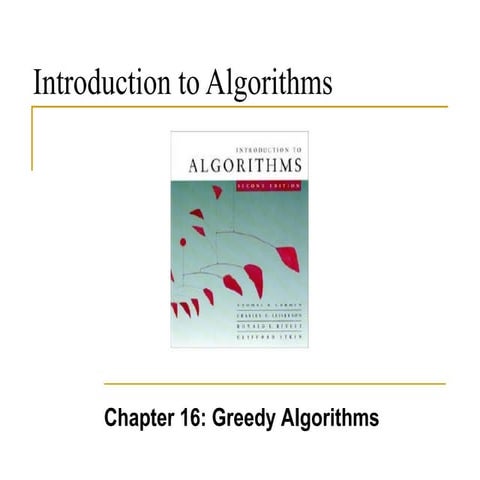 16_Greedy_Algorithms presentation paradigm | PPT