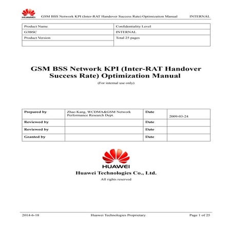 16 gsm bss network kpi (inter rat handover success rate) optimization manual[...