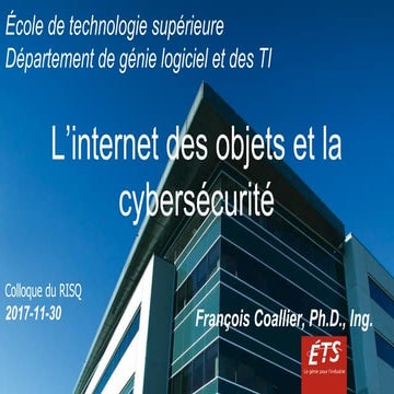 L'internet des objets et la cybersécurité