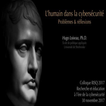 L'humain dans la cybersécurité - Problèmes et réflexions