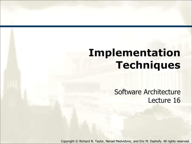 16 implementation techniques