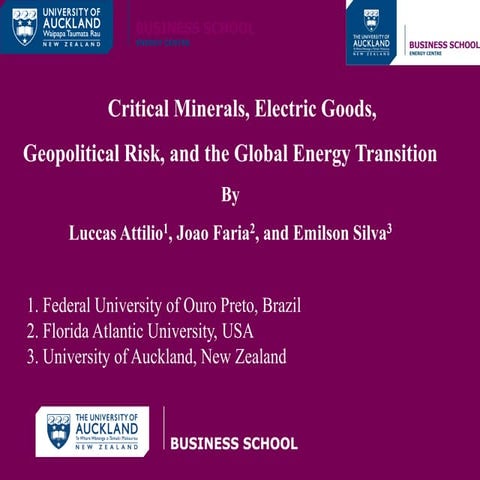 Critical Minerals, Electric Goods, and the Global Energy Transition | PDF