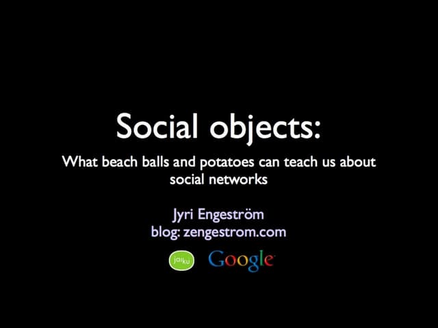 Jyri Engestrom Social Objects