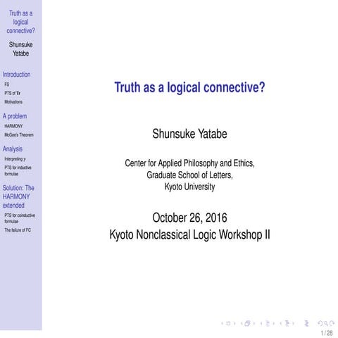 Truth as a logical connective?