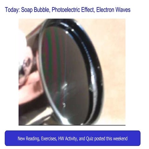 16 Mar 26 Soap Bubble, Photoelectric, Wave Particle Duality Actual