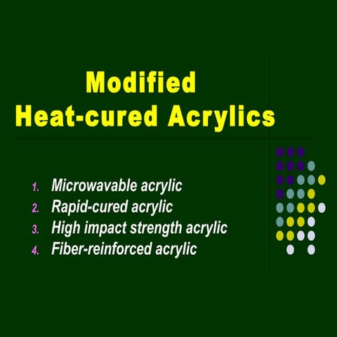 modified acrylics dental material