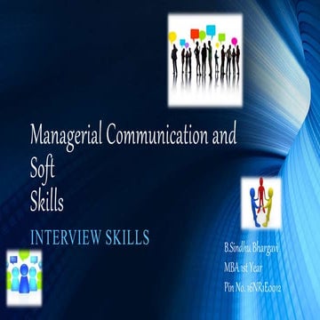 managerial communication and soft skills- interview skills