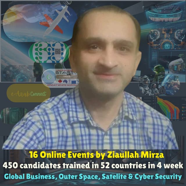 16 Online Events by Ziaullah Mirza  as a speaker for Cyber Law, Space Law & Satellite Law
