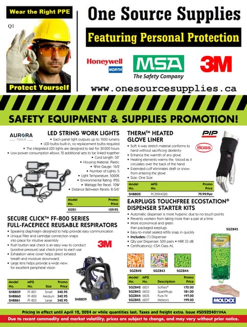 WINTER FLYER SPECIALS - 16 Pages full of  Industrial Safety Supplies: Q1 Issue
