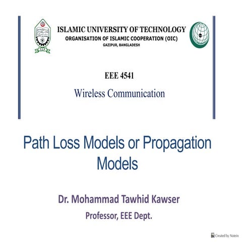 16_Path_Loss_Model (1) or propagation models