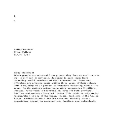 16Policy ReviewErika TallentSOCW 636