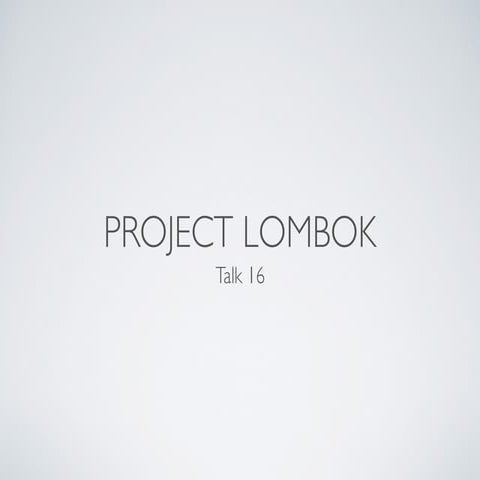 16 - Project Lombok