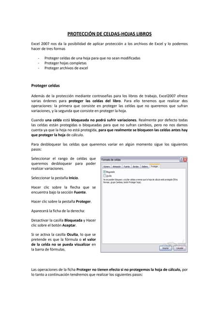 16 protección en excel