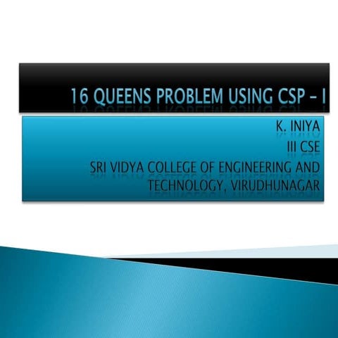 16 Queens Problem  - trial 1